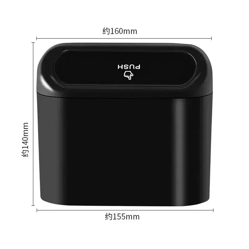 Portable Car Trash Can With Lid Box Easy Clean Travel Size