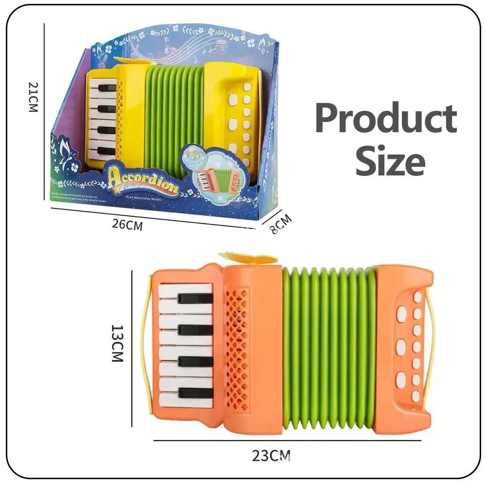 Kids Mini Accordion Toy With 10 Keys And 8 Bass Music