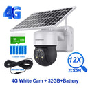 SHIWOJIA 8W 6MP Solar Camera 4G SIM 12X ZOOM CCTV Video