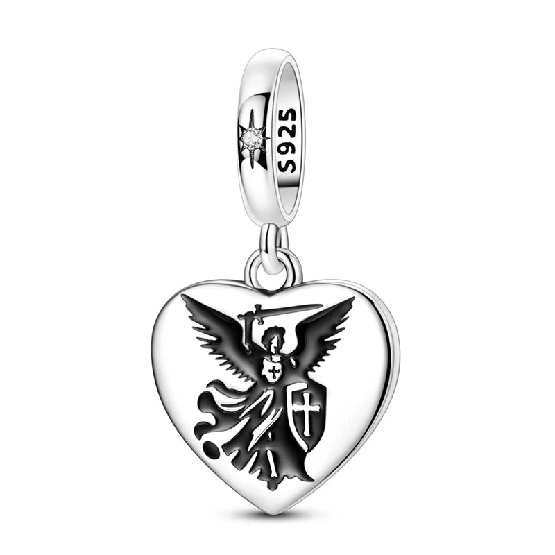 Silver Charm Pendant Celtic Dragon