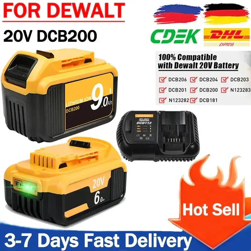 High Capacity 20V 6000mAh Cordless Battery Pack for Tools