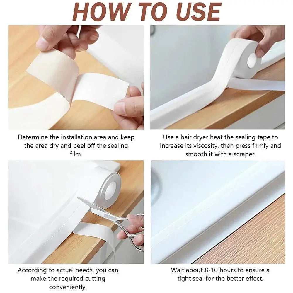 PVC Caulking Tape Waterproof Sealant for Corners 3.2m
