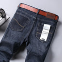 Fashion Classic Blue Black Denim Trousers Men's Jeans