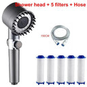 4 Modes High Pressure Shower Head with Filter and Massage