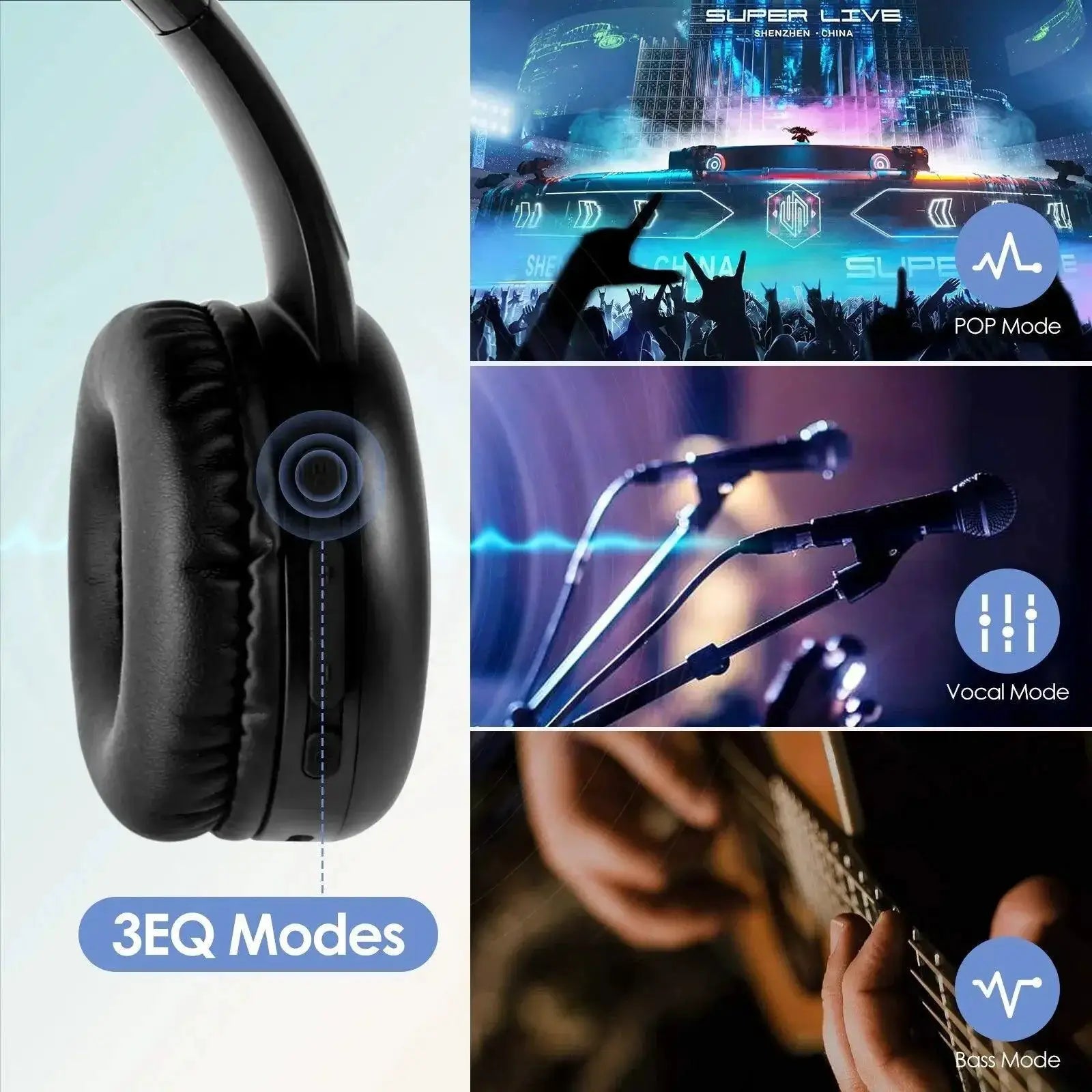 Siindoo Kids Bluetooth Headphones Premium Sound 3 EQ Modes