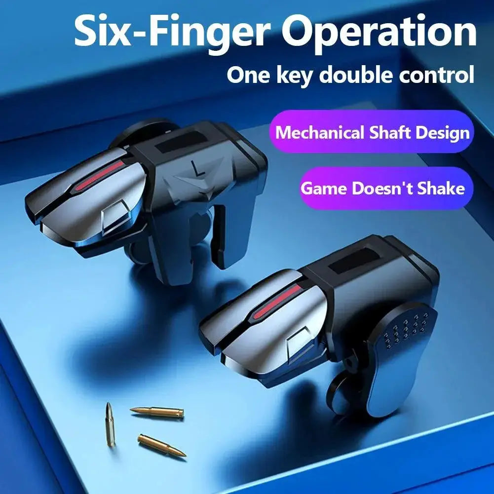 Six Finger Mobile Game Trigger Joystick For PUBG Controller