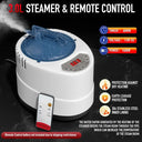 Portable Infrared Steam Sauna with Red Light Therapy Lamp