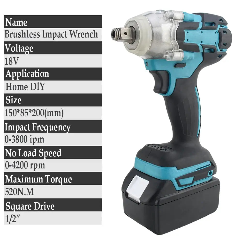 125mm Brushless Electric Angle Grinder Combo Kit Impact Wrench Power Tool For Makita 18V Battery Cordless Power Tool Set