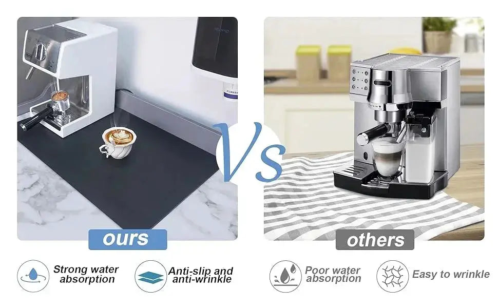VIKAMA Diatomite Coffee Mat Doormat Washable Non Slip