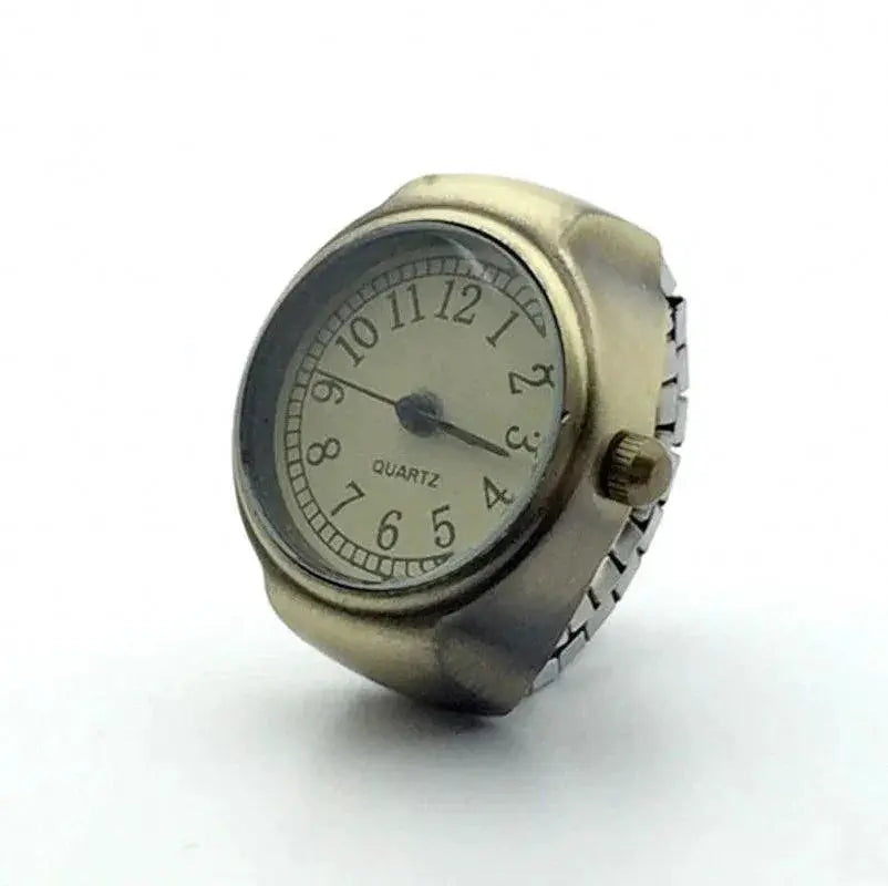 Vintage Punk Roman Quartz Ring Watch Unisex Timepiece