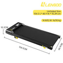 LED Display Under Desk Walking Treadmill 120Kg Home Fitness