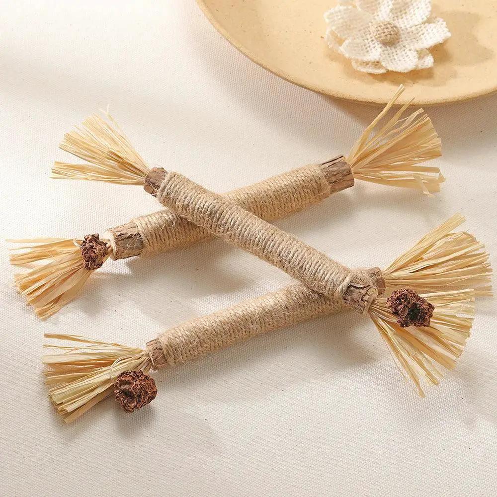 Natural Catnip Silvervine Dental Snack Sticks Cat Toy