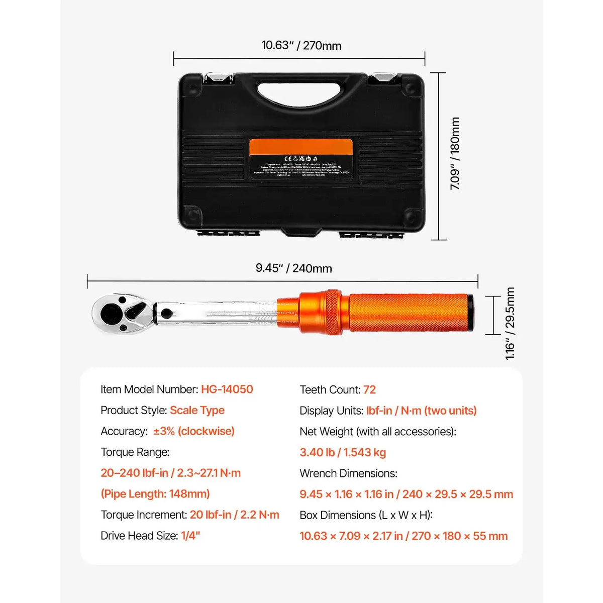 Precision Dual Range Torque Wrench — product image 11