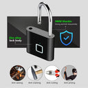 Smart Portable Fingerprint Usb Charging Padlock