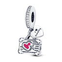 Silver Plated Charm Graduation Campus