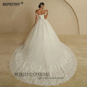 Ivory Glitter Wedding Dress for Bride
