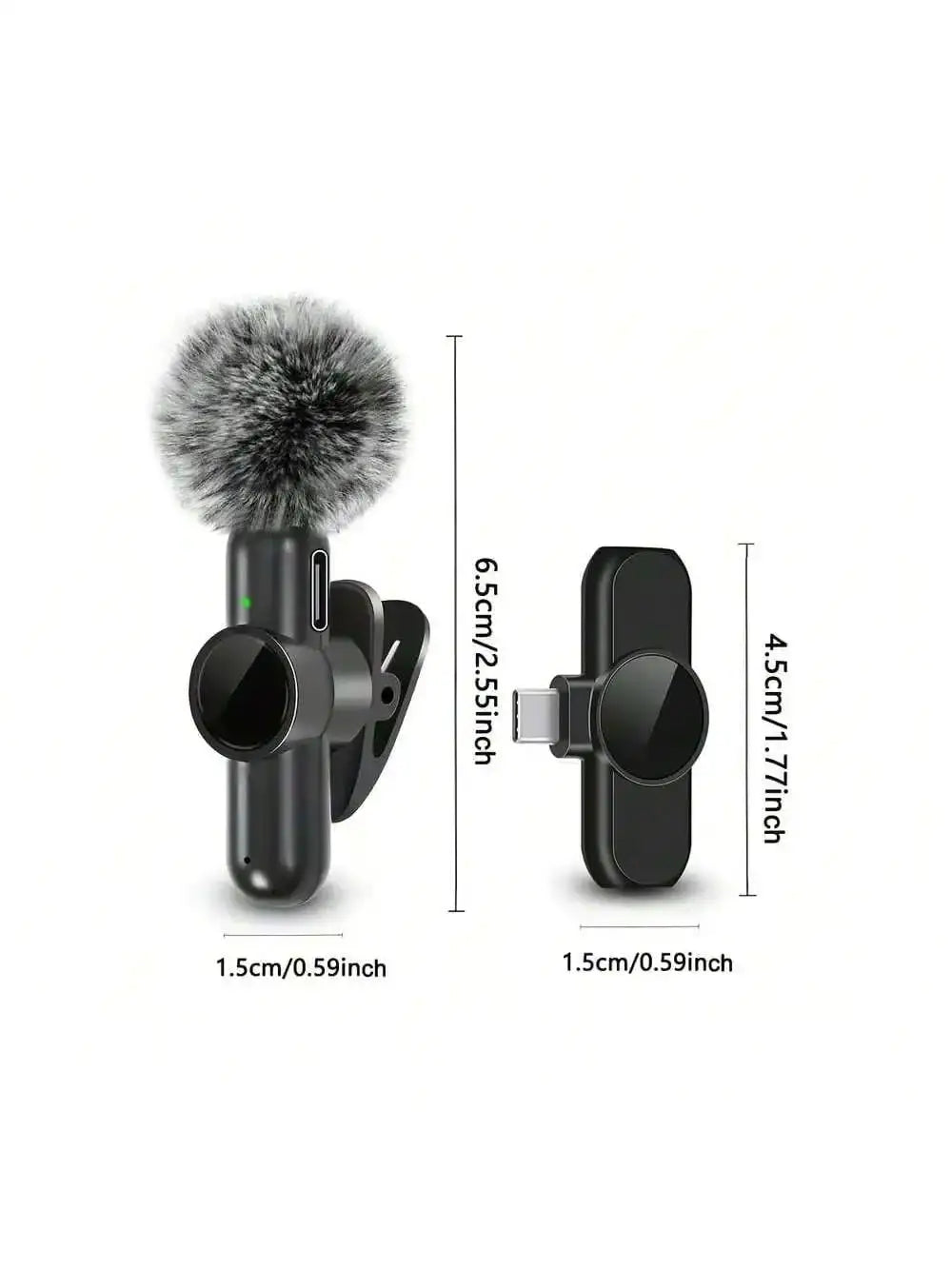 K61 Wireless Lavalier Microphone, Mini Microphone, Suitable for Mobile Live Streaming, Video Recording and Recording