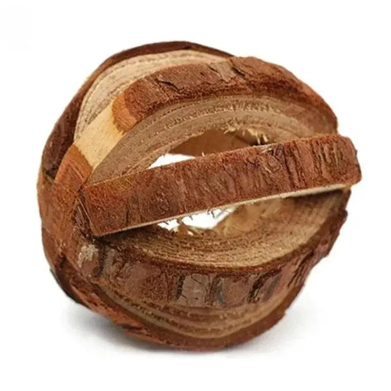 Cute Rabbit Roller Toys Natural Wooden Pine Chew Toys