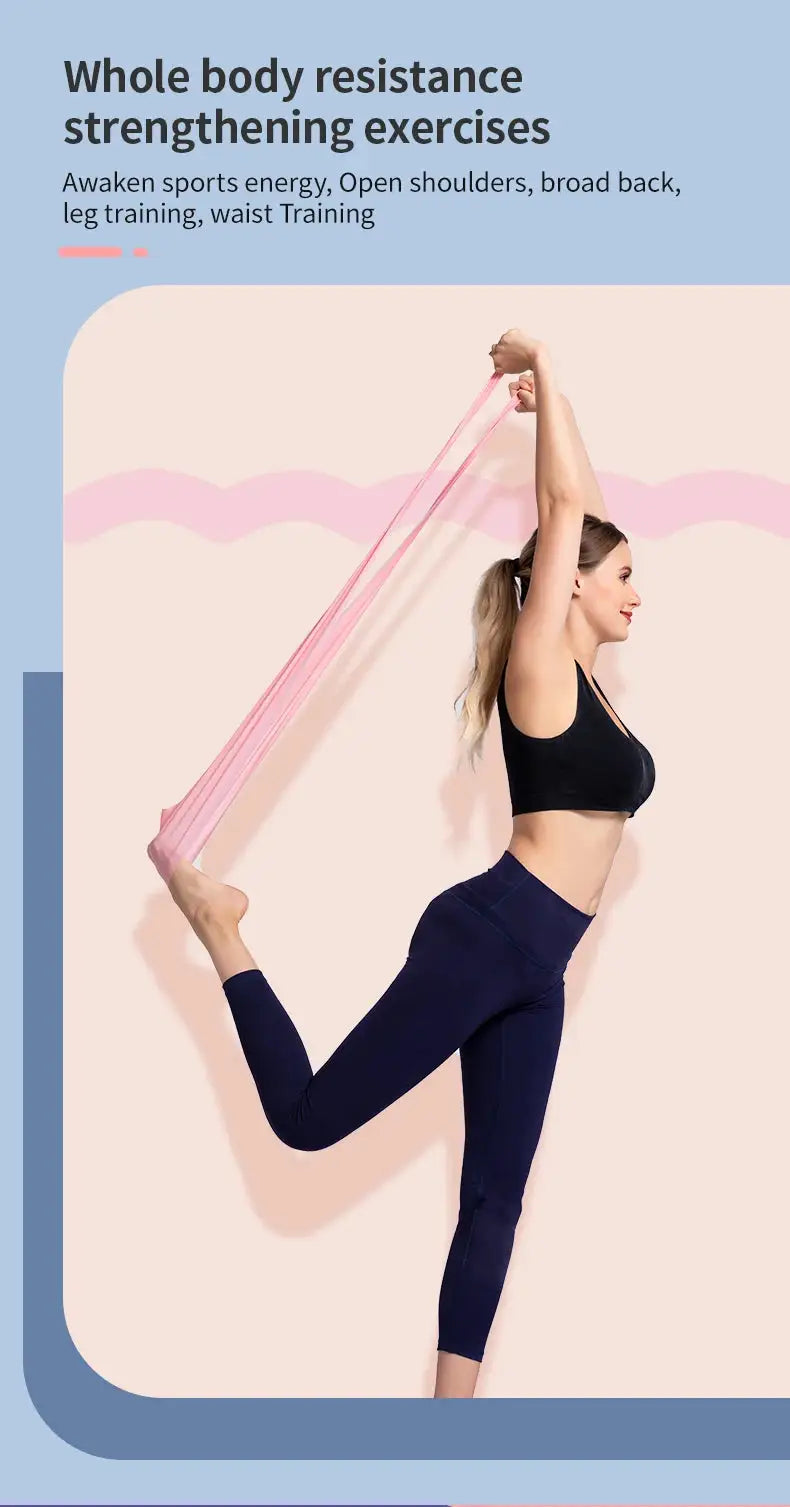 Yoga Pilates Resistance Band Durable Rubber Elite — product view 15