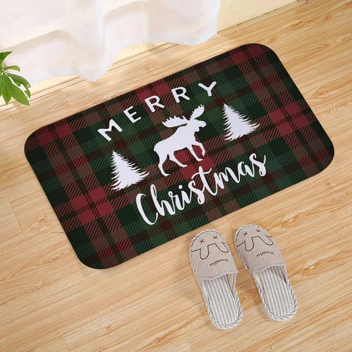 Santa Claus Door Mat Festive Outdoor Decor Welcome Mat