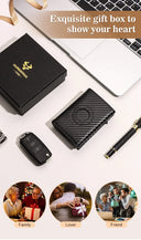 Men Smart Wallet AirTag Case With Credit Card Holder