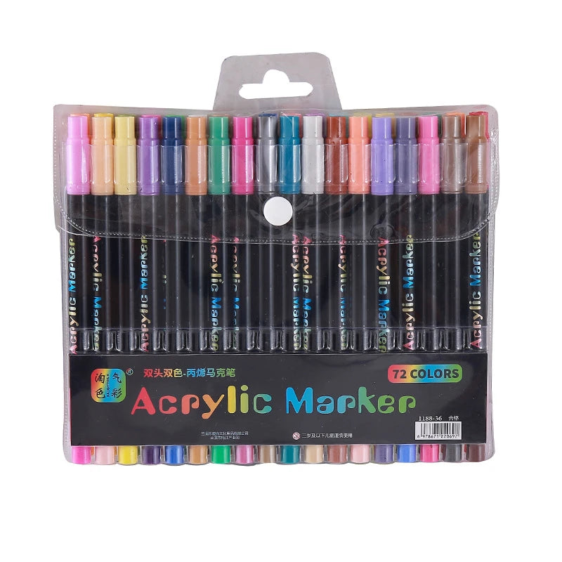 Dual Tip Acrylic Marker Set