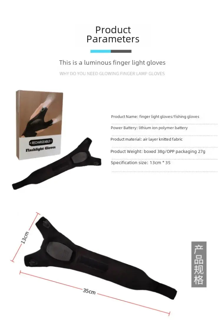 Illuminated Glove for Night Fishing — product view 10