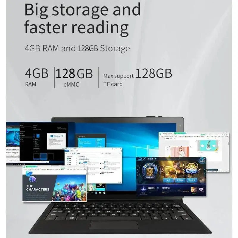 10.1 Inch Windows Tablet 2 In 1 With Detachable Keyboard