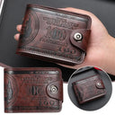 Men's Wallet - Dollar Bill Zipper Coin Purse