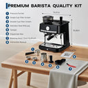 Espresso Machine with Grinder, Italian Semi-Automatic Pressure