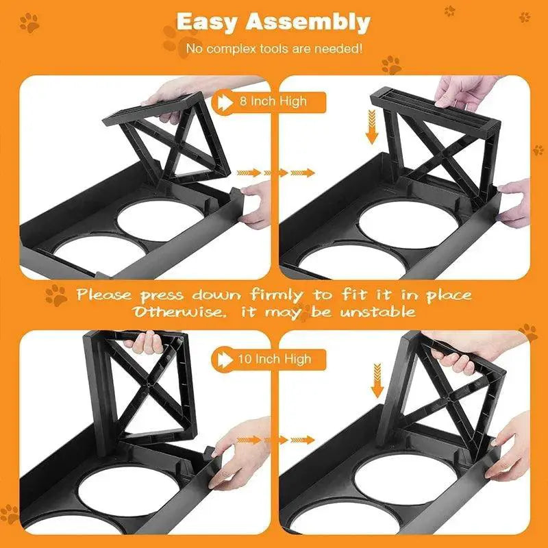 Adjustable Elevated Dog Bowls For Medium To Large Dogs