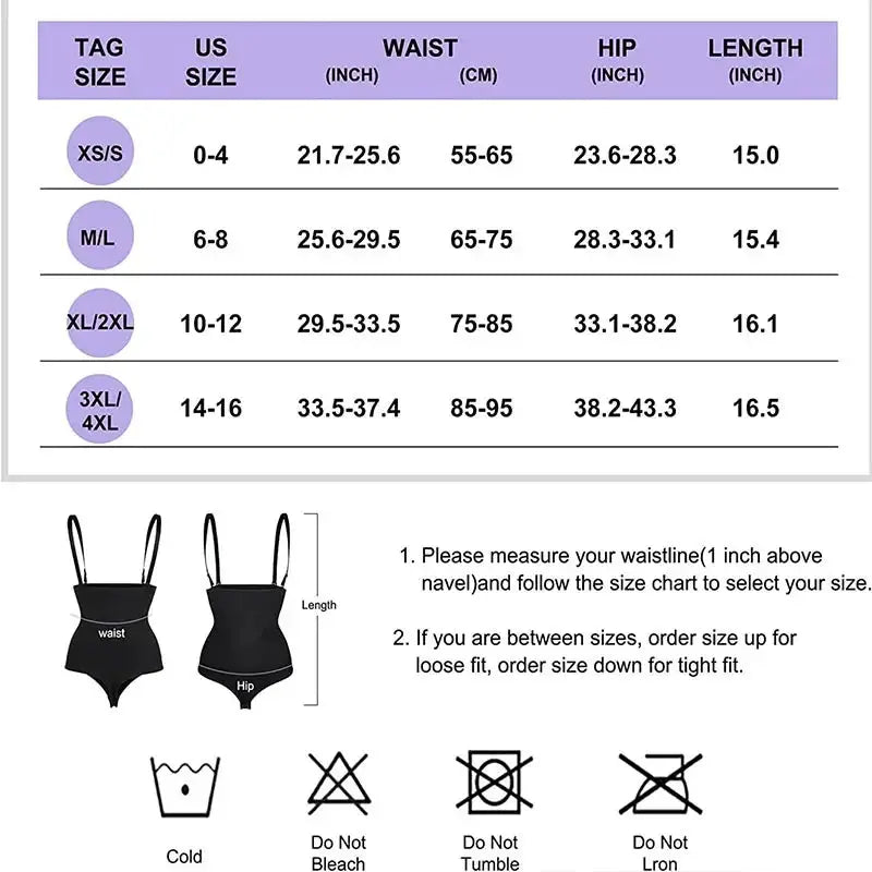 High Waist Thong Shaper With Tummy Control Removable Straps