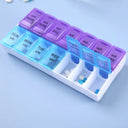 Stay Organized with Portable Weekly Pill Case: 14 Grids Storage for Medication  ourlum.com   