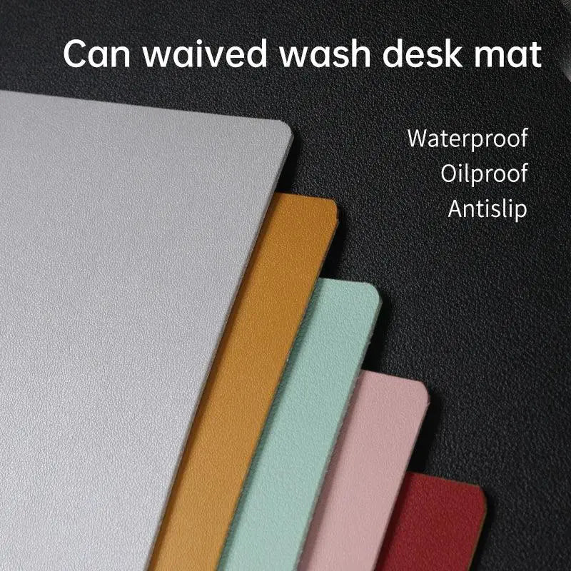 Home Office Mouse Pad Gamer Waterproof PU Leather Desk Mat