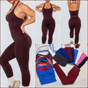 Yoga Set Seamless Backless Halter Top Leggings