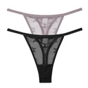 Mesh Elegance Thong Panties Stylish Intimates Set for Women