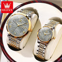 OLEVS Luxury Couple Watches Waterproof Timepieces for Couples