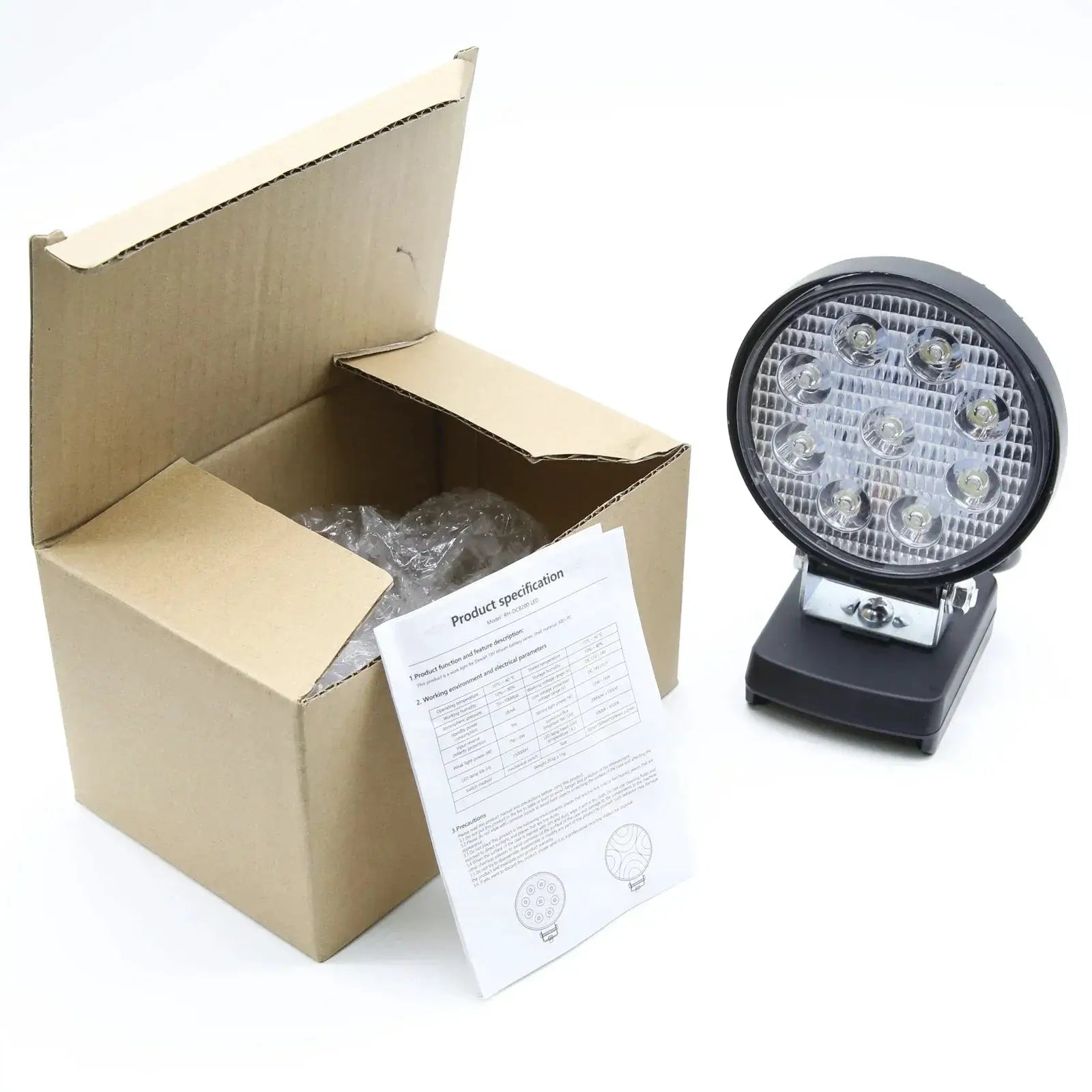 18V Battery LED Work Light For Camping And Emergencies