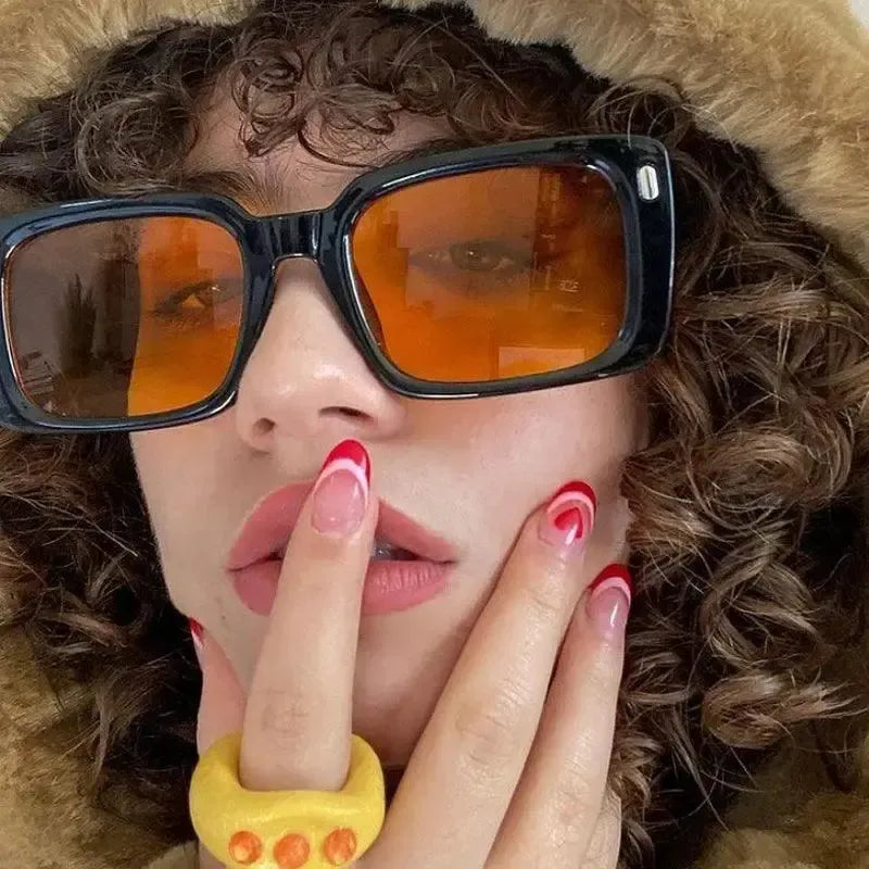 Retro Vintage Square Sunglasses For Women Designer Eyewear