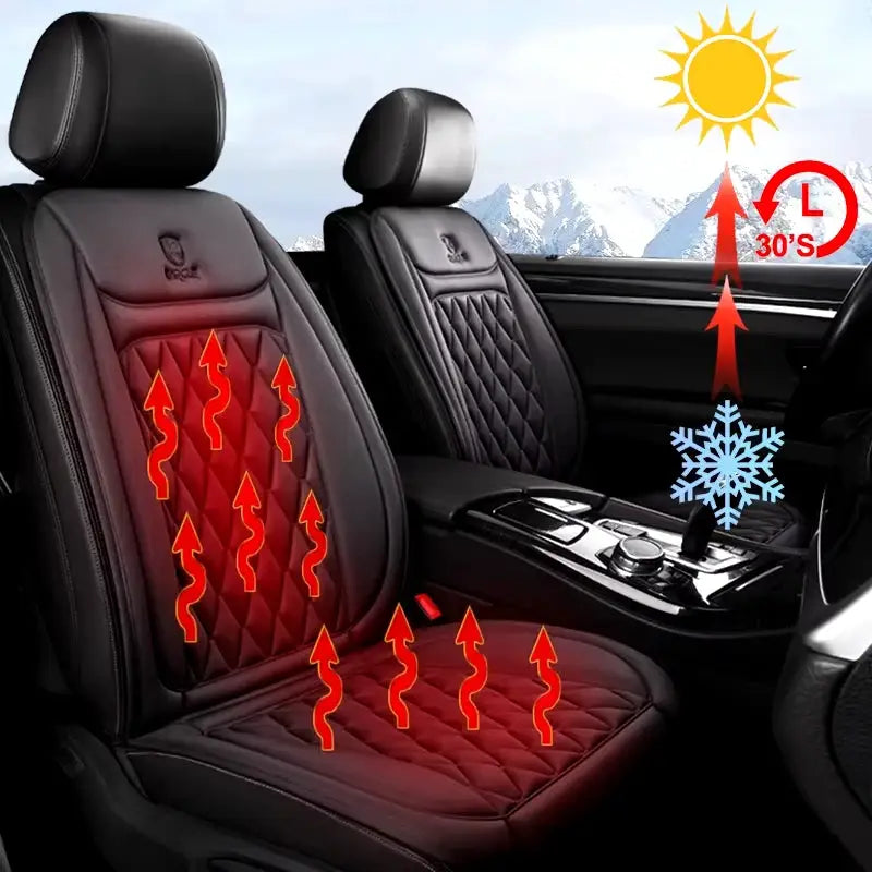 Heated Car Seat Cover ' Fast Car Seat Heater Cloth/Flannel — product view 1