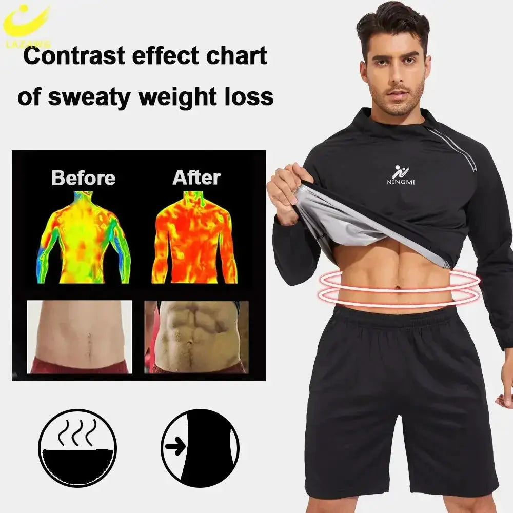 Mens Sauna Jacket For Weight Loss And Fat Burning Top