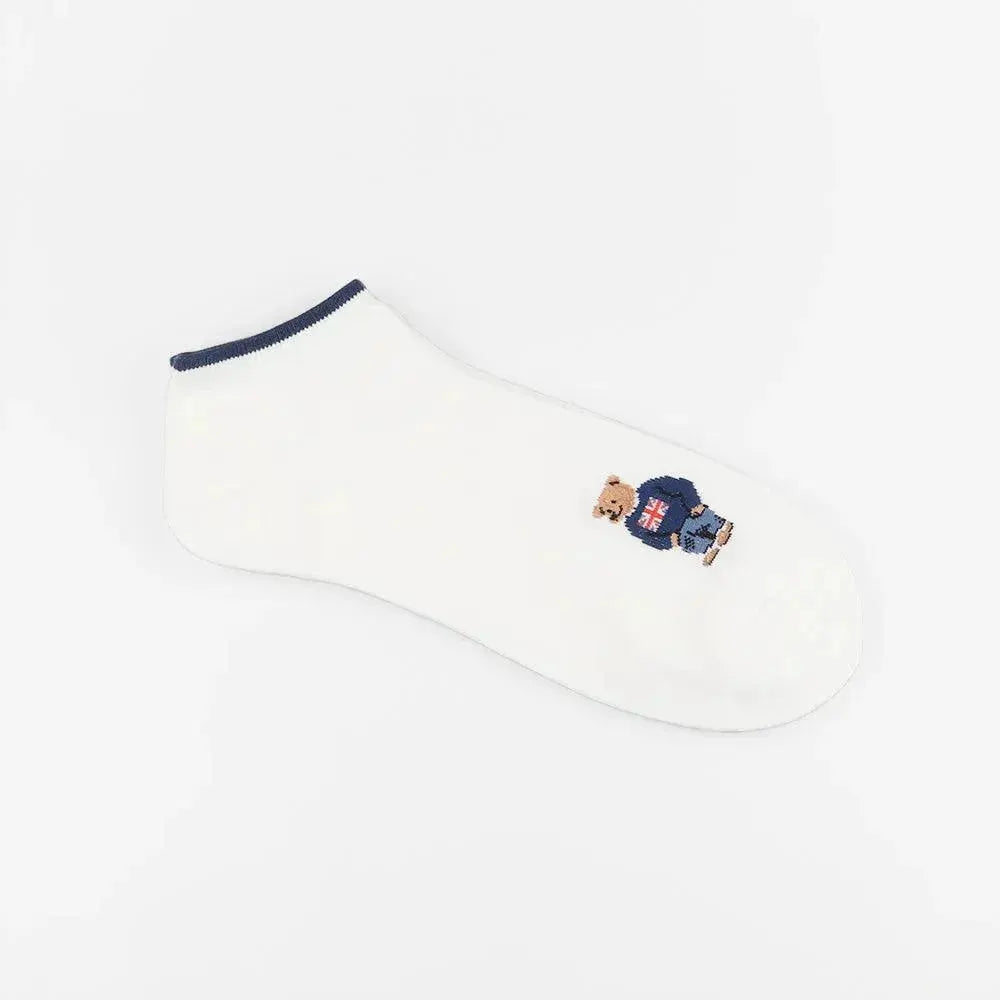 Charming Cartoon Bear Socks Trendy Comfort For Men