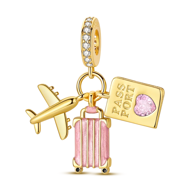 Golden Charm Bead Sterling Silver