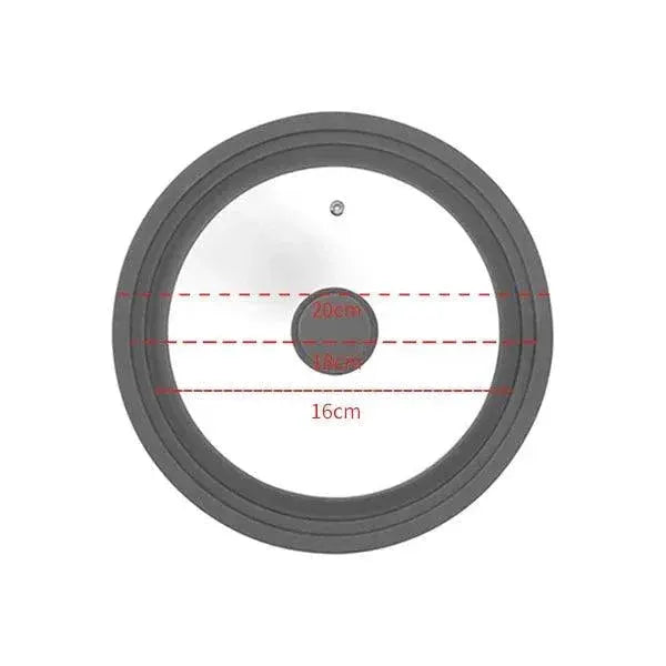 Dishwasher Safe Glass Lids for Cooks — Black 20-22-24cm