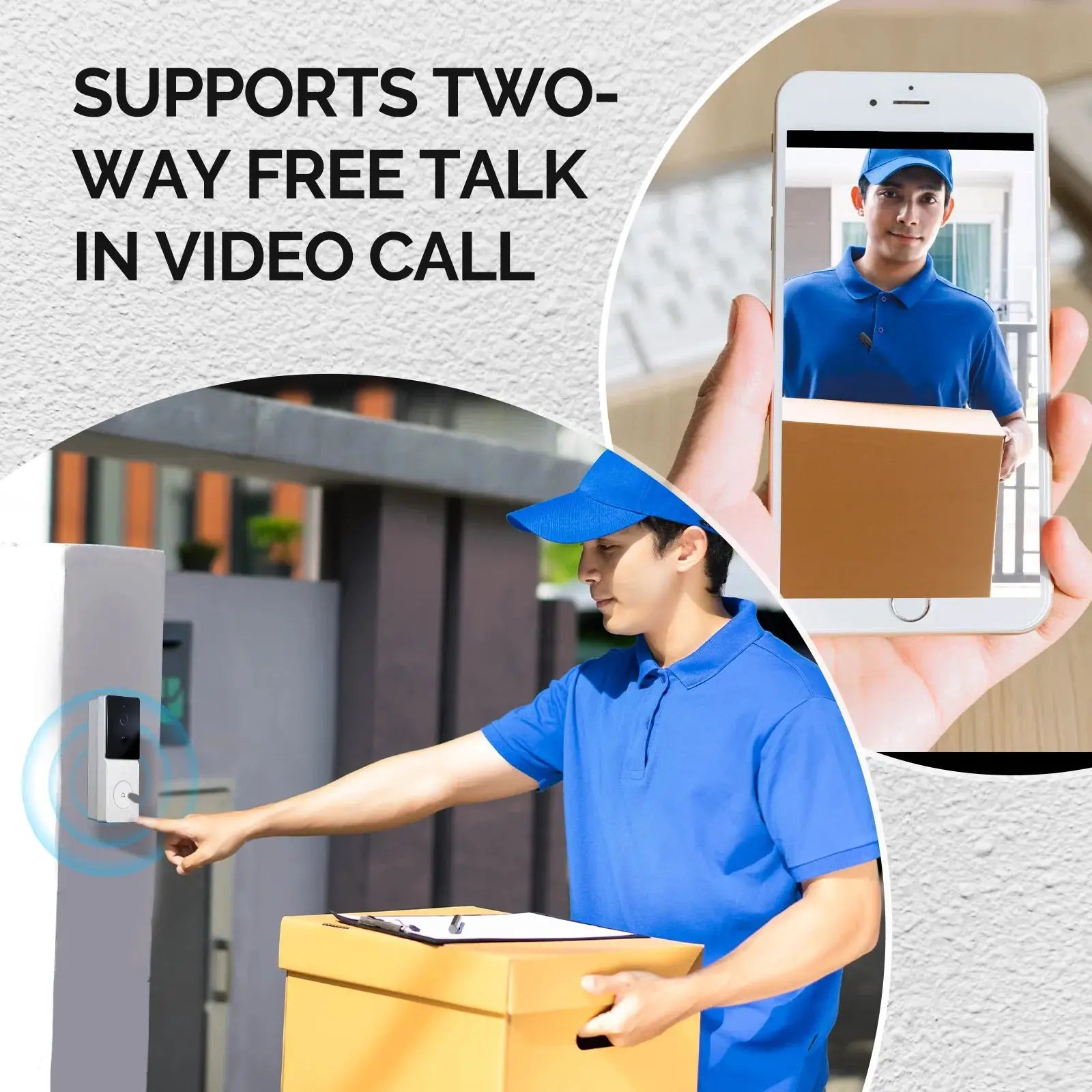 MOES Tuya 1080P Smart WiFi Video Doorbell Camera Wireless 2-Way Audio Intercom Night Vision with 64 GB SD Card，Home Security by stepyours.com