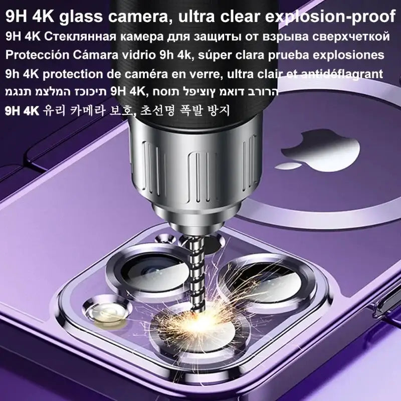 Luxury Plating For Magsafe Magnetic Case For iPhone 18 17 16 15 14 13 12 Pro Max Plus Wireless Charge Cover With Lens Protector
