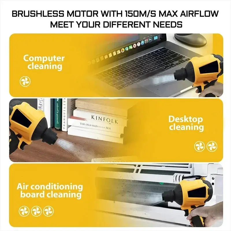 Cordless Electric Air Gun Brushless Dust Collector Tool