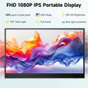 UPERFECT 15.6" Portable Monitor Touchscreen 1080P 300 Nits FHD IPS Travel Display 10-Point Touch 100% SRGB Dual Speakers USB-C HDMI External Screen for Laptop MacBook Phone PS5 Switch Xbox