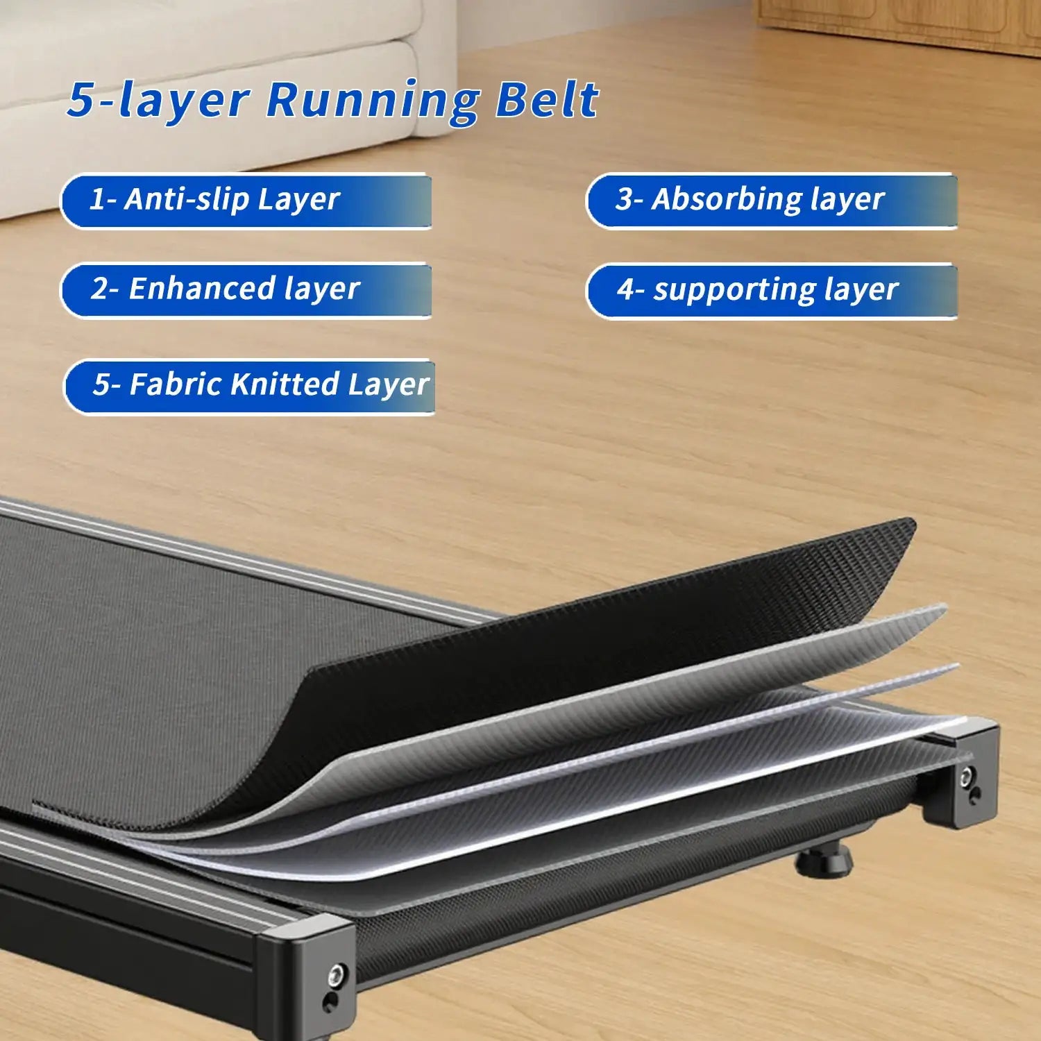 Portable Fitness Smart Walking Pad Treadmill LED Display Home Use Electric Manual Incline Adjustment Calories