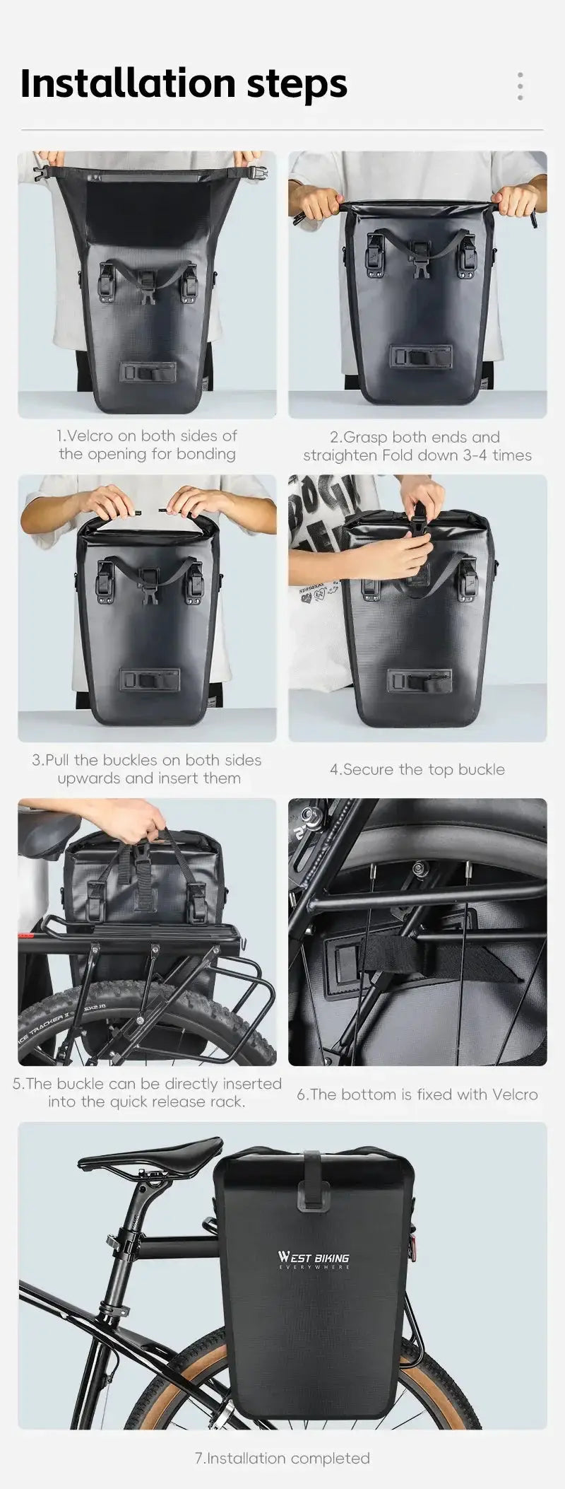 Waterproof Pannier Bag for City Commuters — product view 17